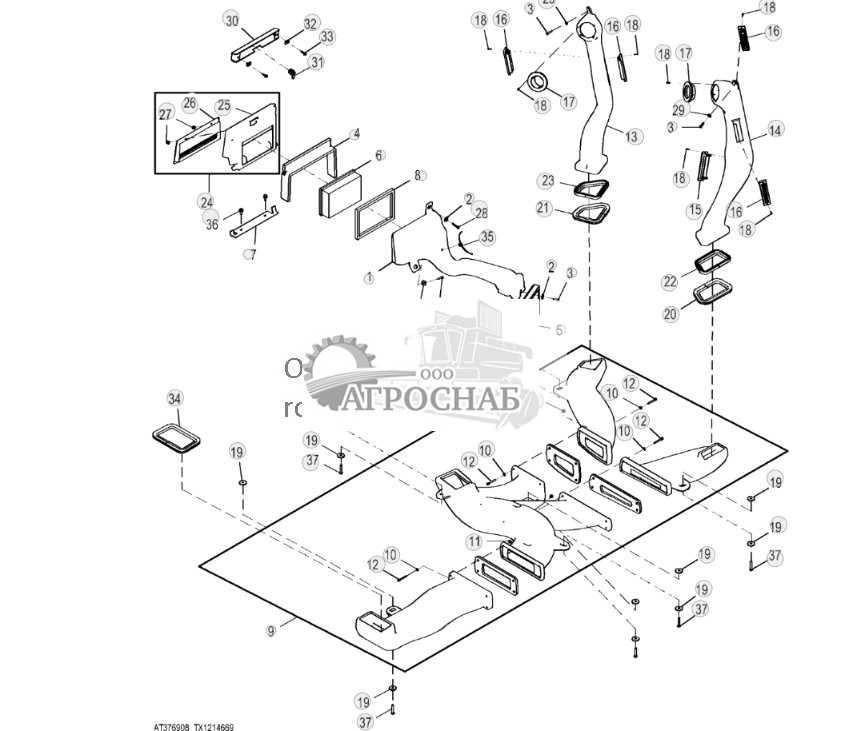 Воздуховоды системы обогрева и кондиционирования воздуха для замены ( - 303523) - ST860616 381.jpg